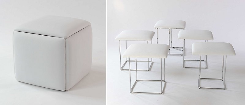 Space-Saving Furniture Resource Furniture ottoman stool - minimalist living space, space-saving furniture, small space design, minimalism, multifunctional furniture